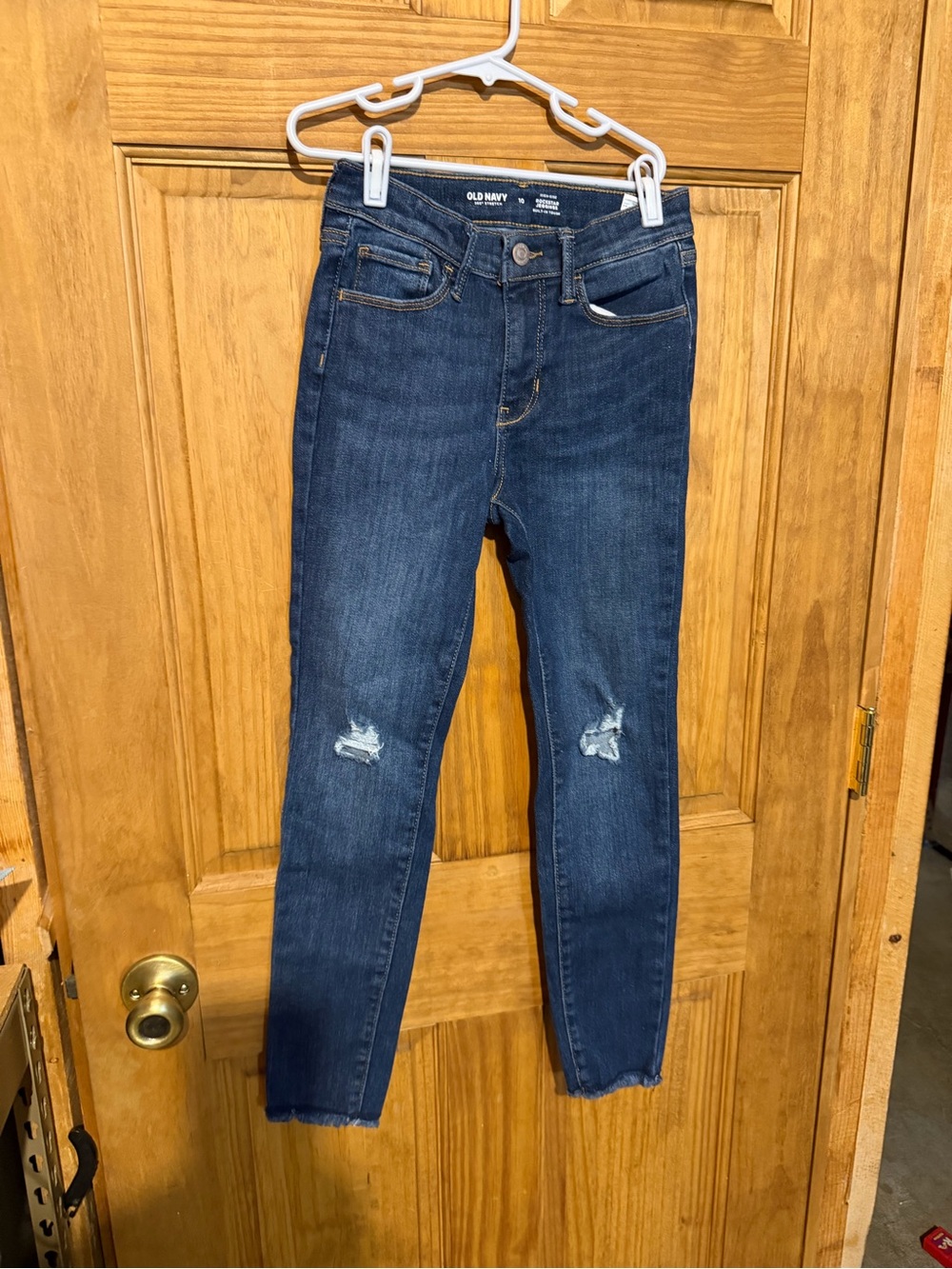 Old Navy Women's Indigo Ripped Skinny Jeans